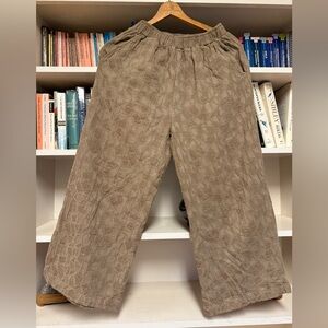 Rachel Pally Taupe Textured Pants